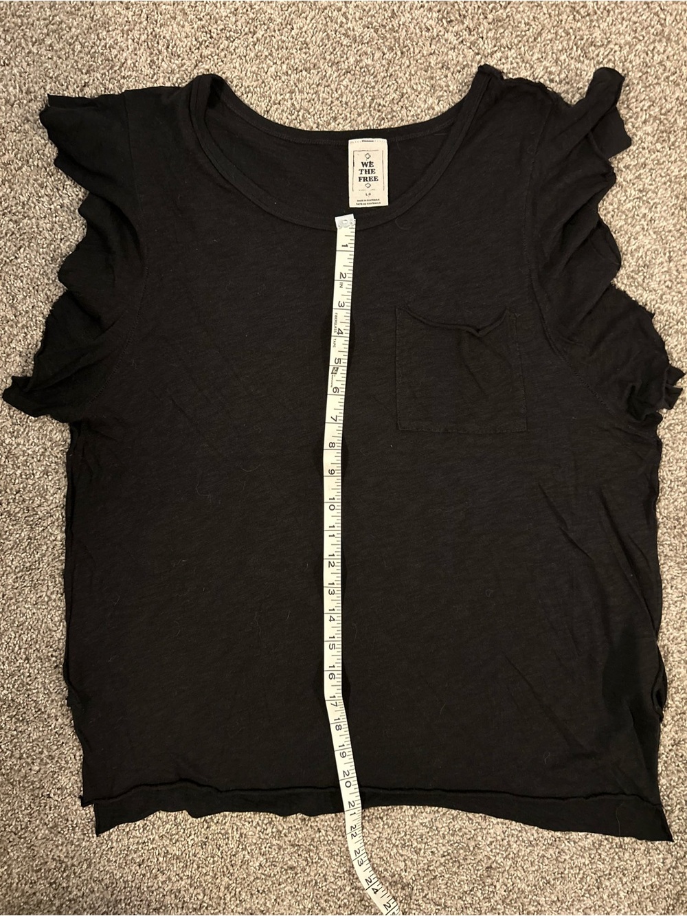 We The Free Black Distressed Pocket Tank - Picture 7 of 8